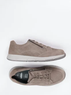 Solidus – Komfort-Sneaker aus Nubukleder in Taupe