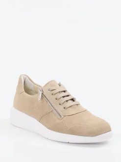 Solidus – Komfort-Sneaker aus Veloursleder beige