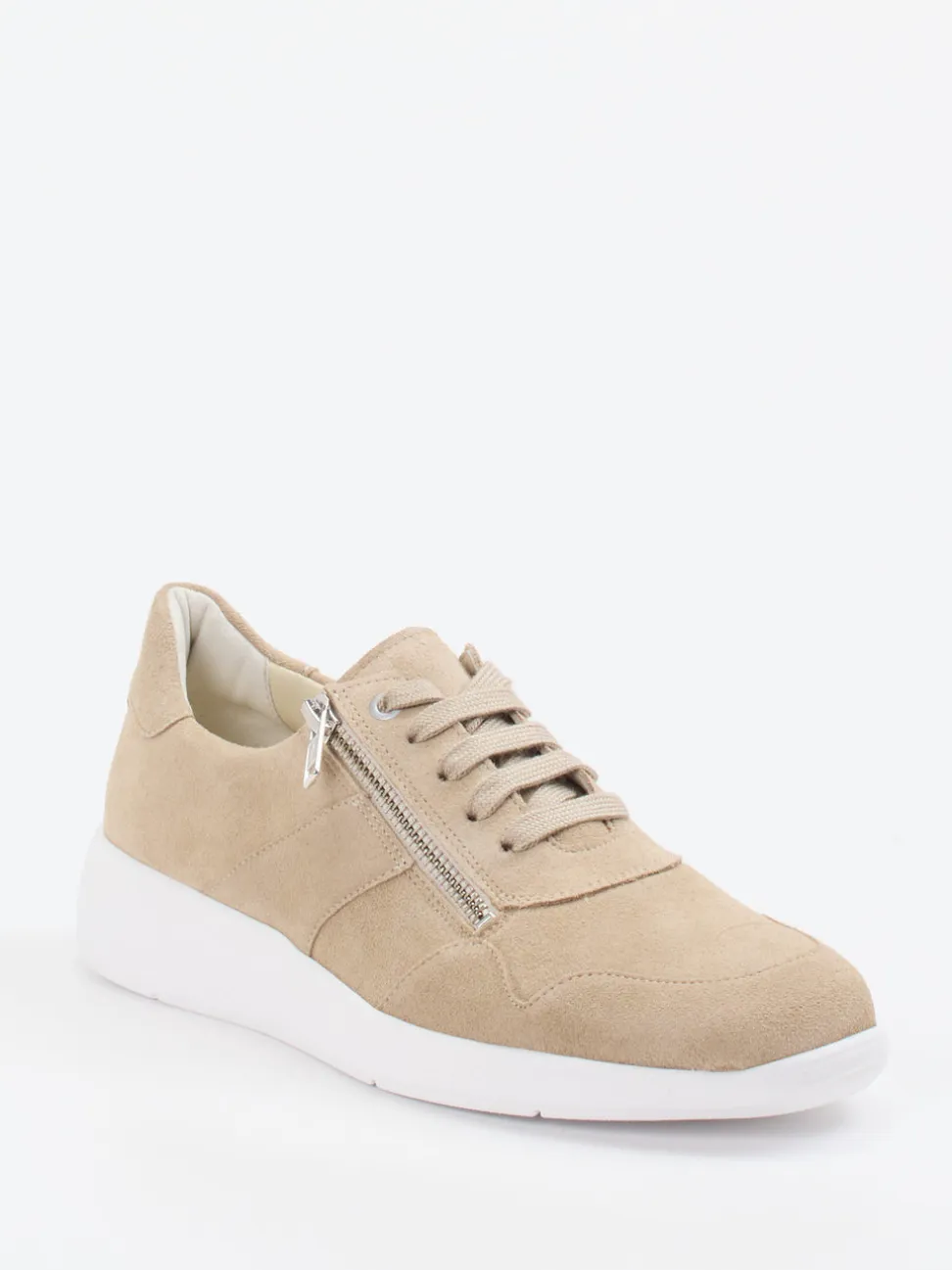 Solidus – Komfort-Sneaker aus Veloursleder beige