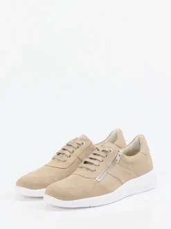 Solidus – Komfort-Sneaker aus Veloursleder beige
