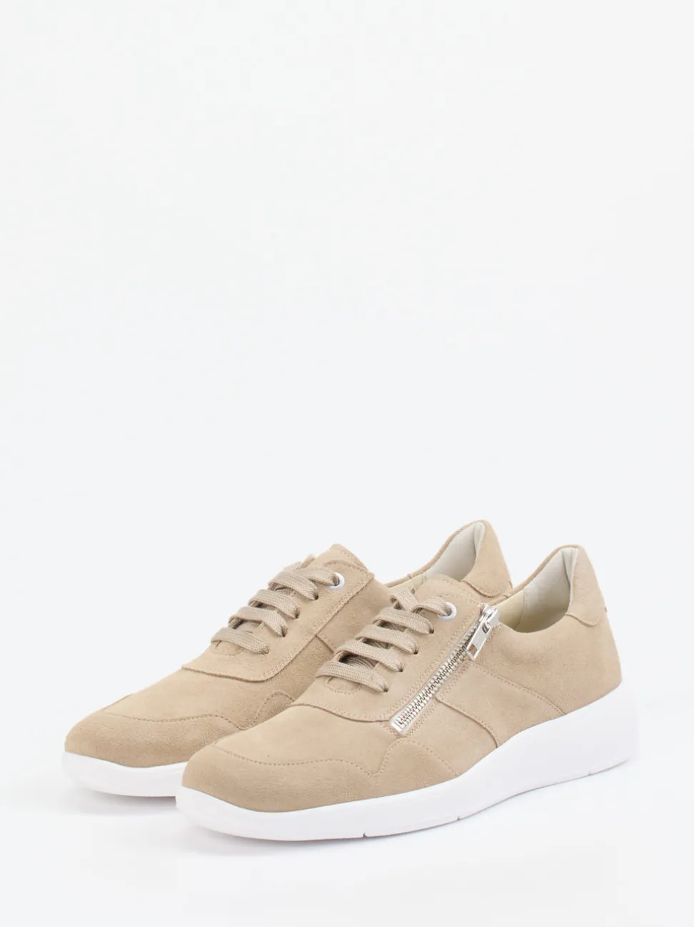 Solidus – Komfort-Sneaker aus Veloursleder beige