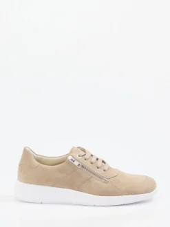 Solidus – Komfort-Sneaker aus Veloursleder beige