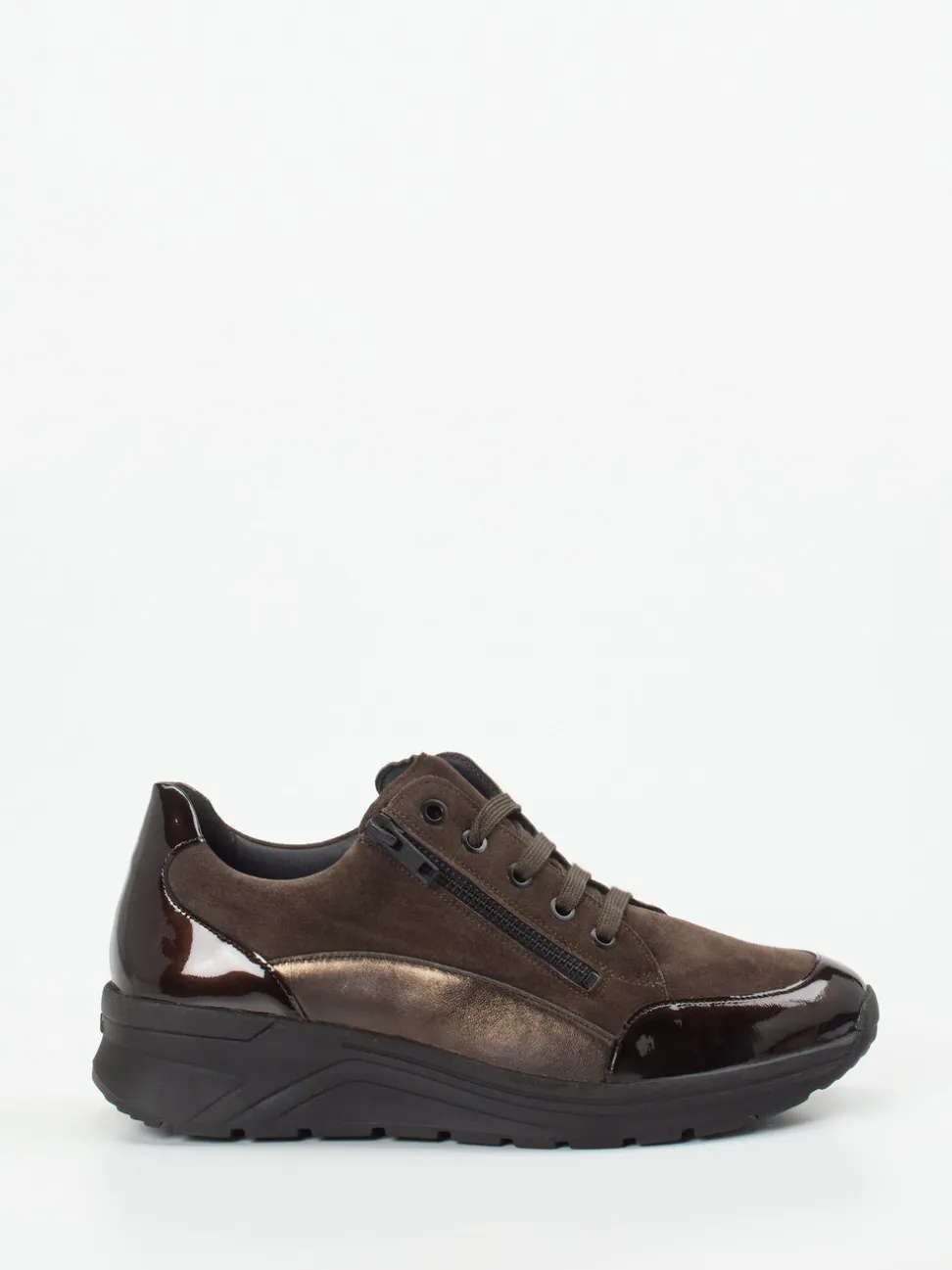 Solidus – Komfort-Sneaker aus Veloursleder Mokka