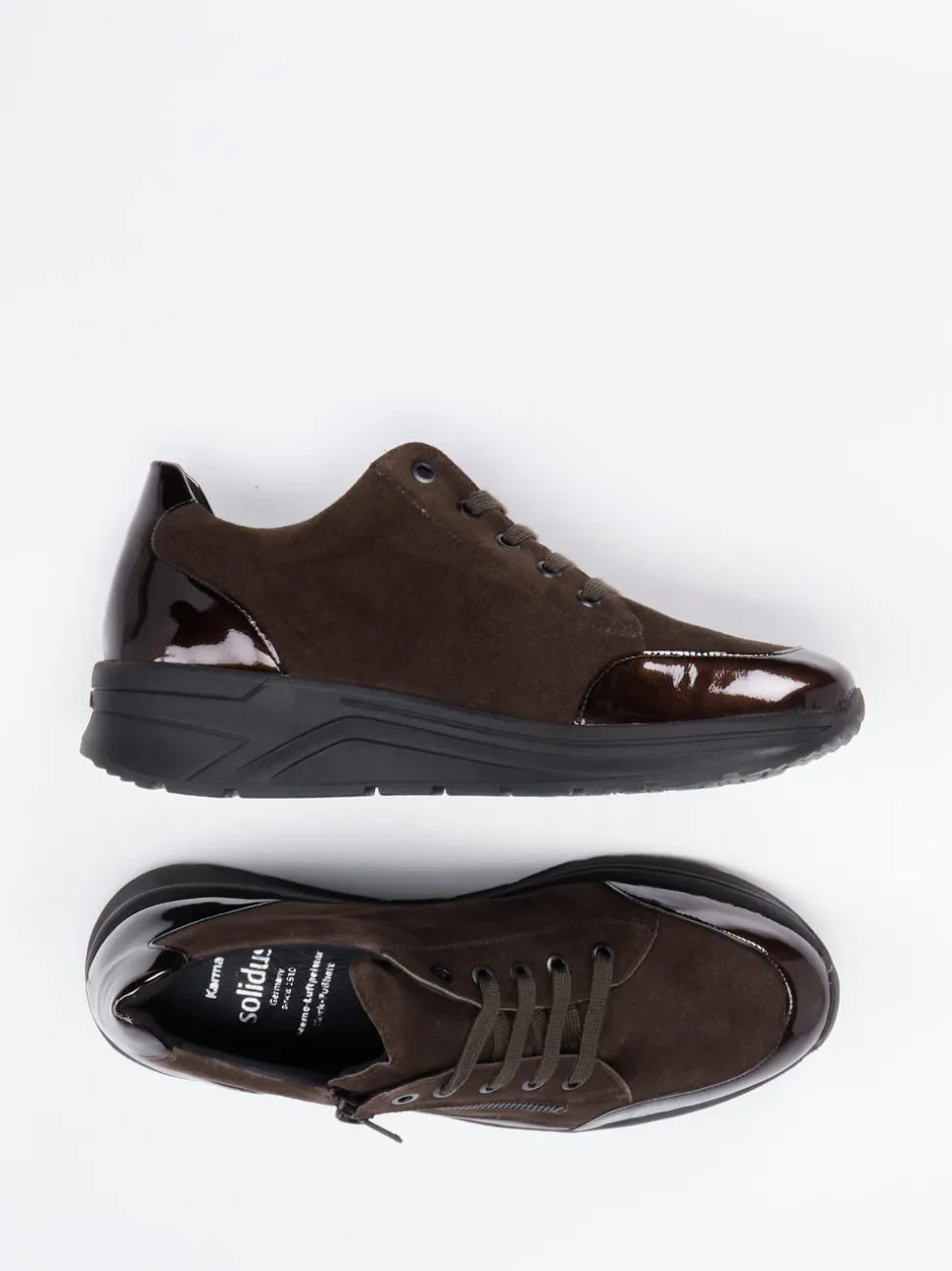 Solidus – Komfort-Sneaker aus Veloursleder Mokka