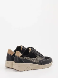 Solidus – Komfort-Sneaker aus Leder schwarz