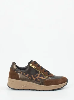 Solidus – Komfort-Sneaker aus Velours- und Glattleder braun