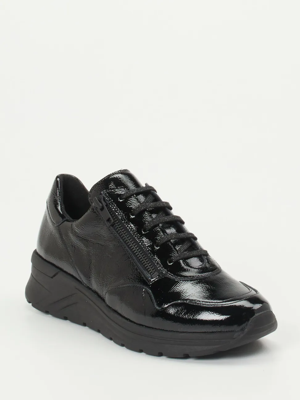 Solidus – Komfort-Sneaker aus Lackleder Schwarz