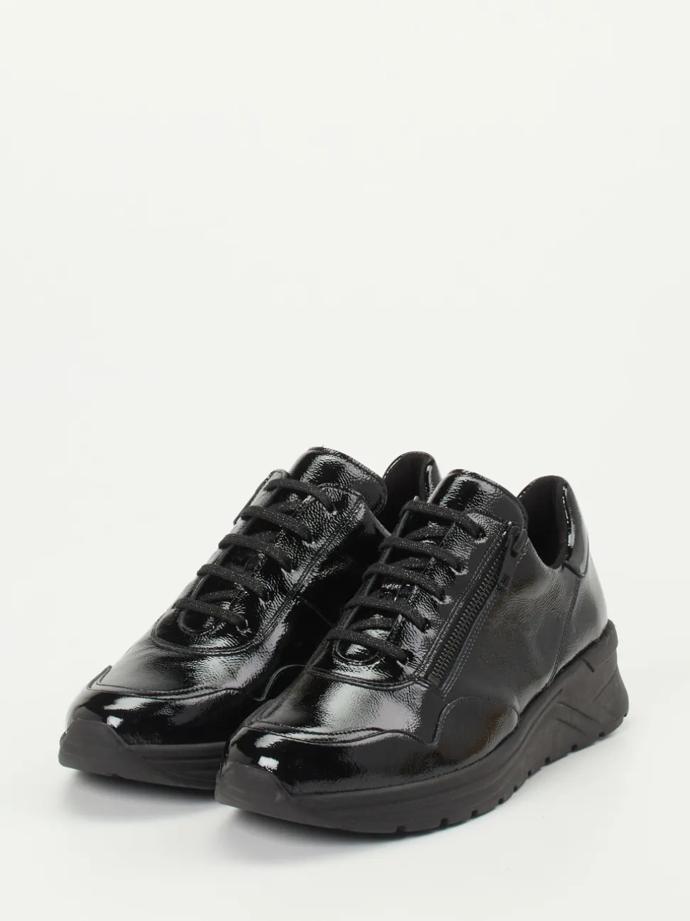 Solidus – Komfort-Sneaker aus Lackleder Schwarz