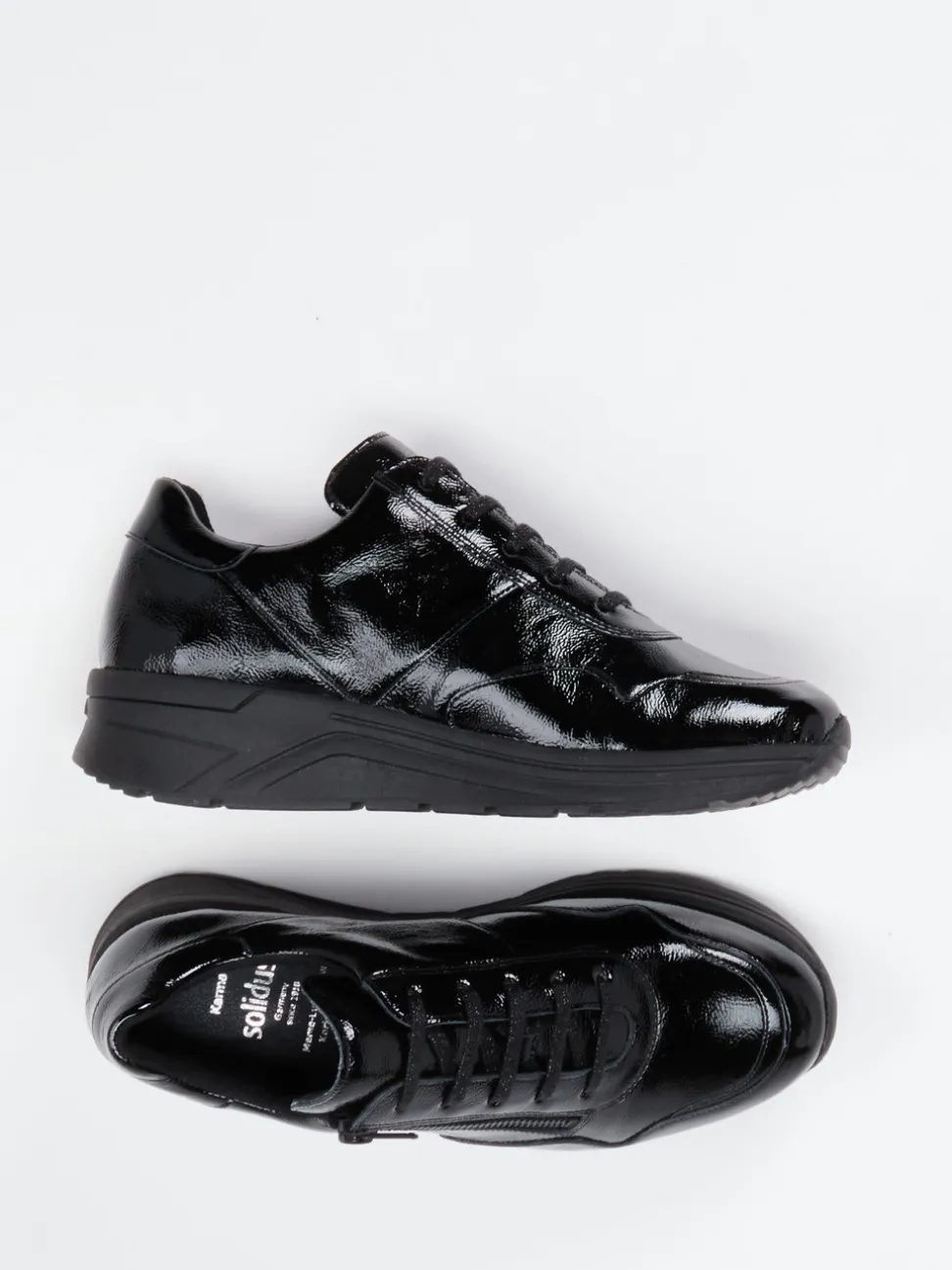 Solidus – Komfort-Sneaker aus Lackleder Schwarz