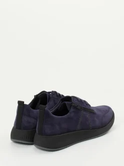Solidus – Komfort-Sneaker aus Veloursleder dunkelblau