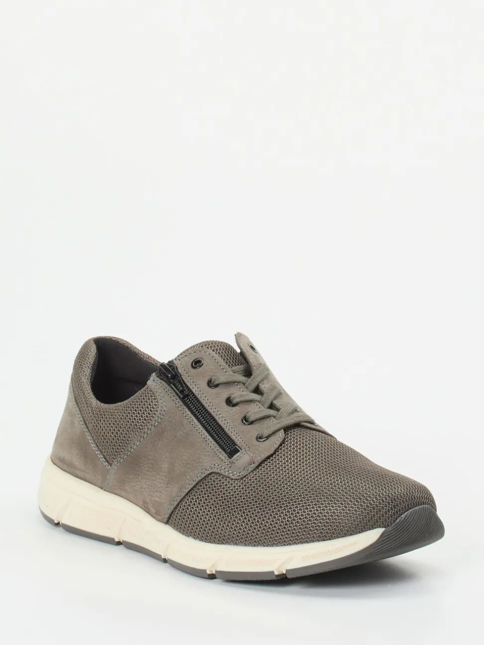 Solidus – Komfort-Sneaker aus Textil in Schlammgrau