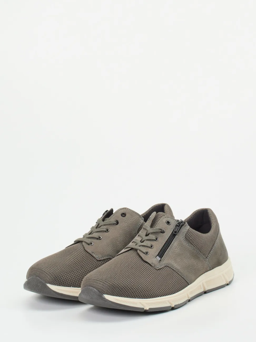 Solidus – Komfort-Sneaker aus Textil in Schlammgrau