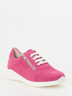 Solidus – Komfort-Sneaker aus Veloursleder pink