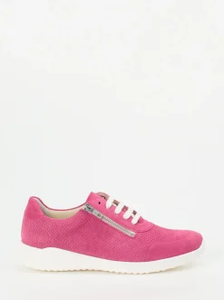 Solidus – Komfort-Sneaker aus Veloursleder pink
