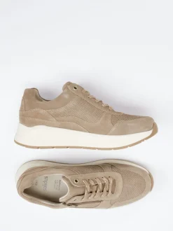 Solidus – Komfort-Sneaker aus Veloursleder Sandbeige