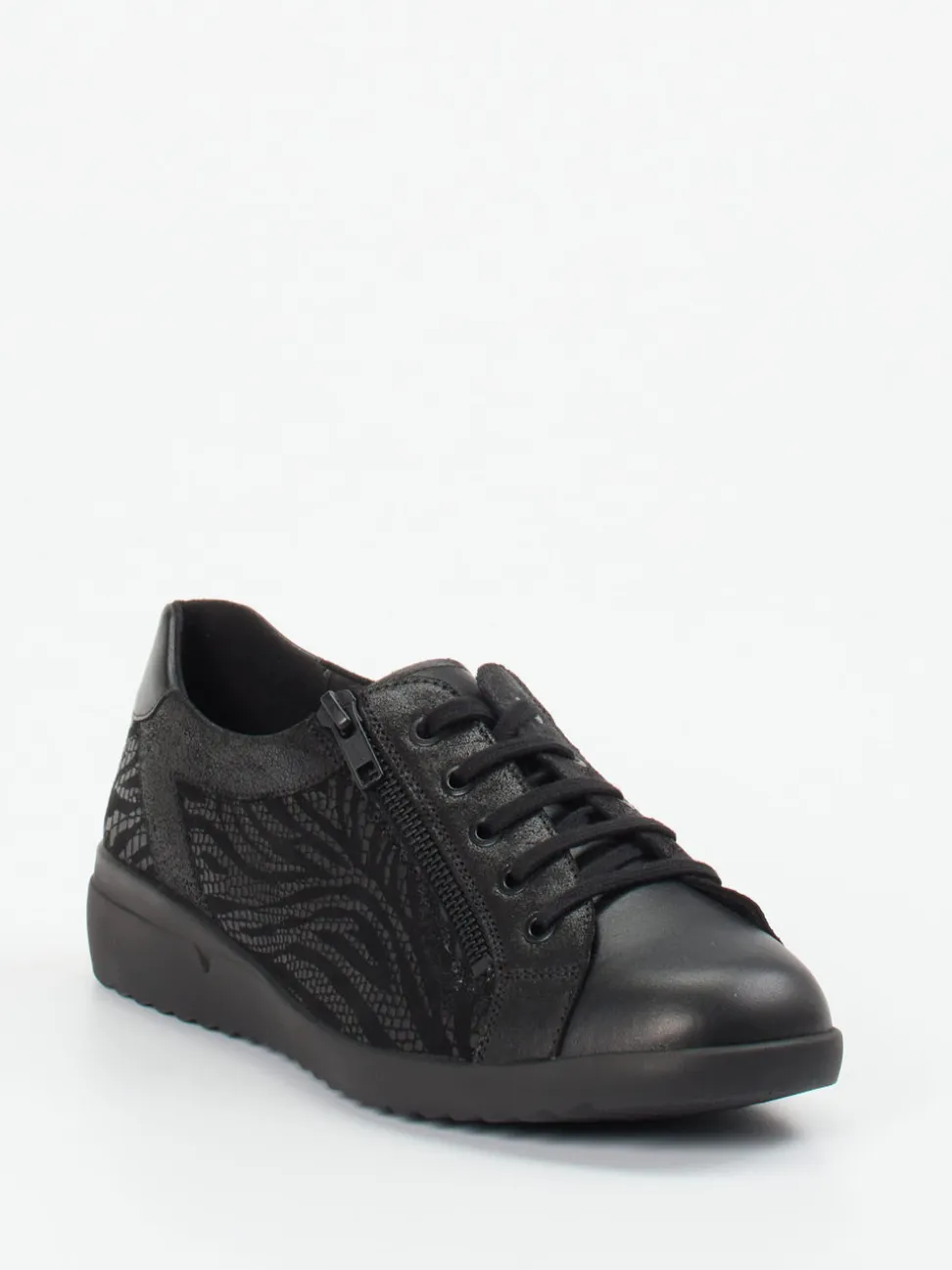 Solidus – Komfort-Sneaker aus Kalbleder Schwarz