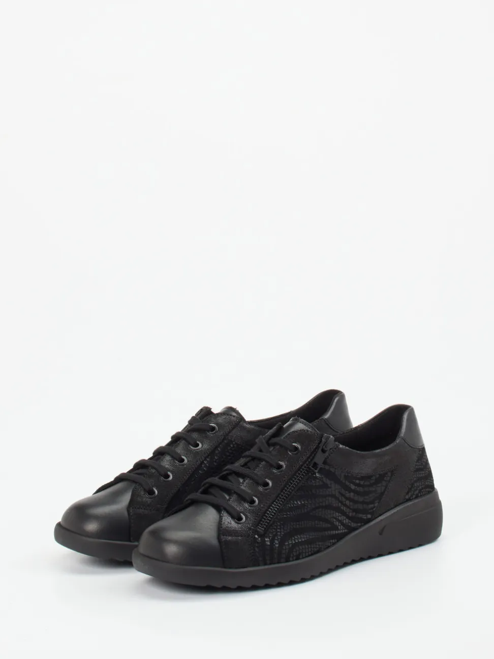 Solidus – Komfort-Sneaker aus Kalbleder Schwarz