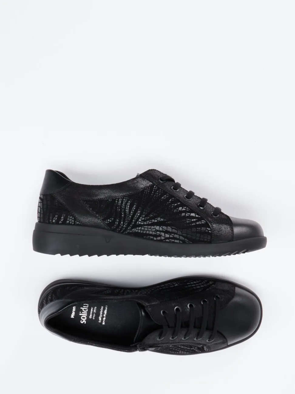 Solidus – Komfort-Sneaker aus Kalbleder Schwarz