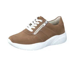 Solidus – Komfort-Sneaker aus Nubukleder cognacbraun