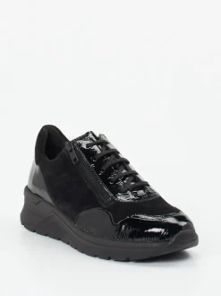 Solidus – Komfort-Sneaker aus Velours- und Lackleder