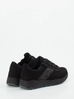 Solidus – Komfort-Sneaker aus Veloursleder schwarz