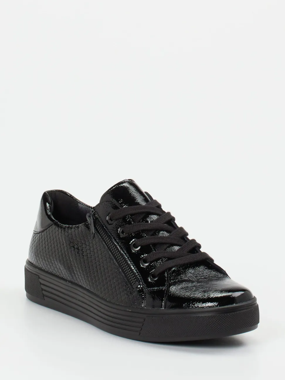 Solidus – Komfort-Sneaker aus Lackleder Schwarz