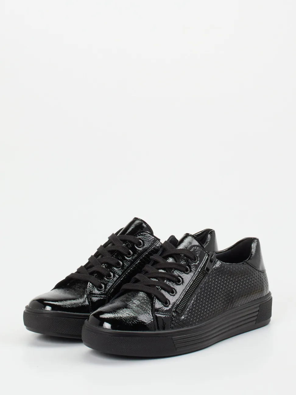 Solidus – Komfort-Sneaker aus Lackleder Schwarz
