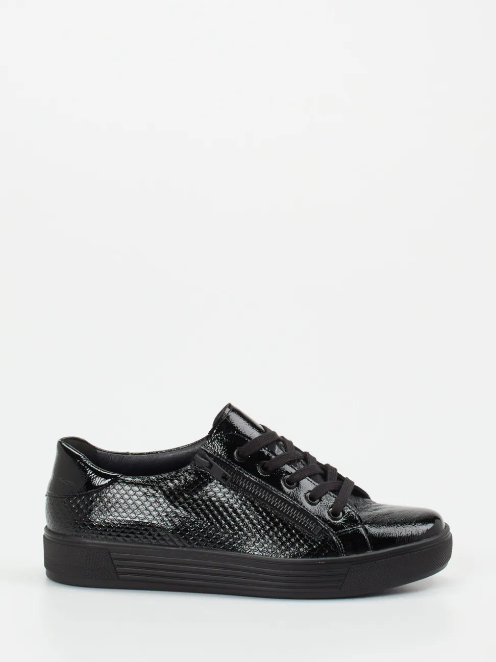 Solidus – Komfort-Sneaker aus Lackleder Schwarz