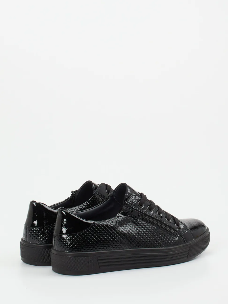 Solidus – Komfort-Sneaker aus Lackleder Schwarz