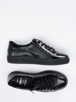 Solidus – Komfort-Sneaker aus Lackleder Schwarz
