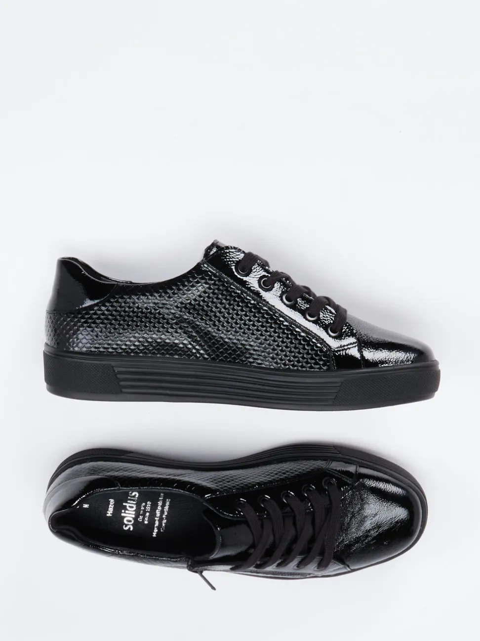 Solidus – Komfort-Sneaker aus Lackleder Schwarz