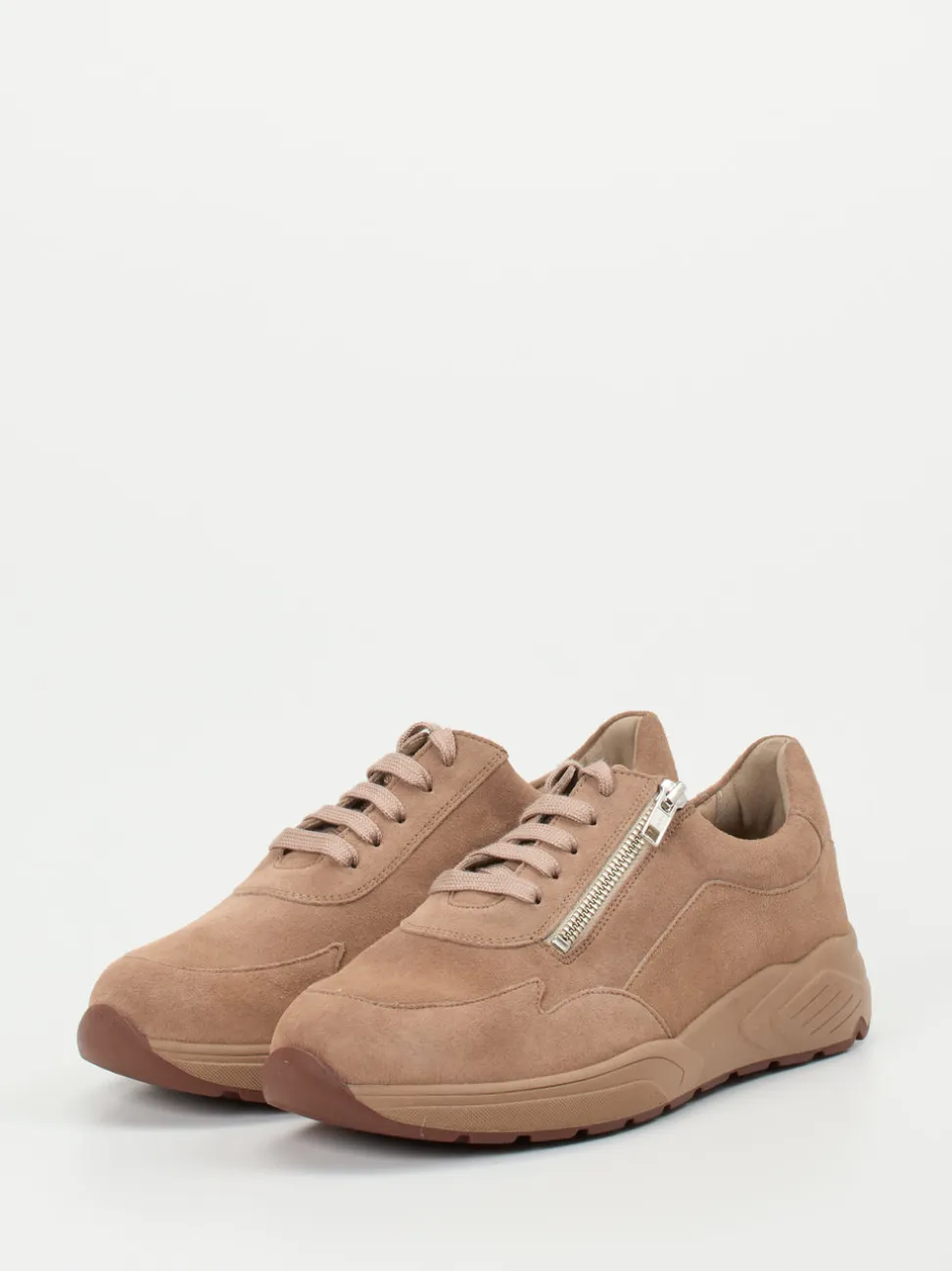 Solidus – Komfort-Sneaker aus Veloursleder rosé