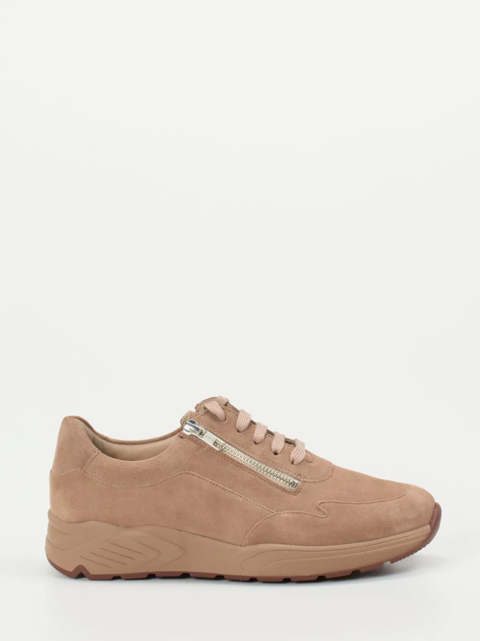 Solidus – Komfort-Sneaker aus Veloursleder rosé