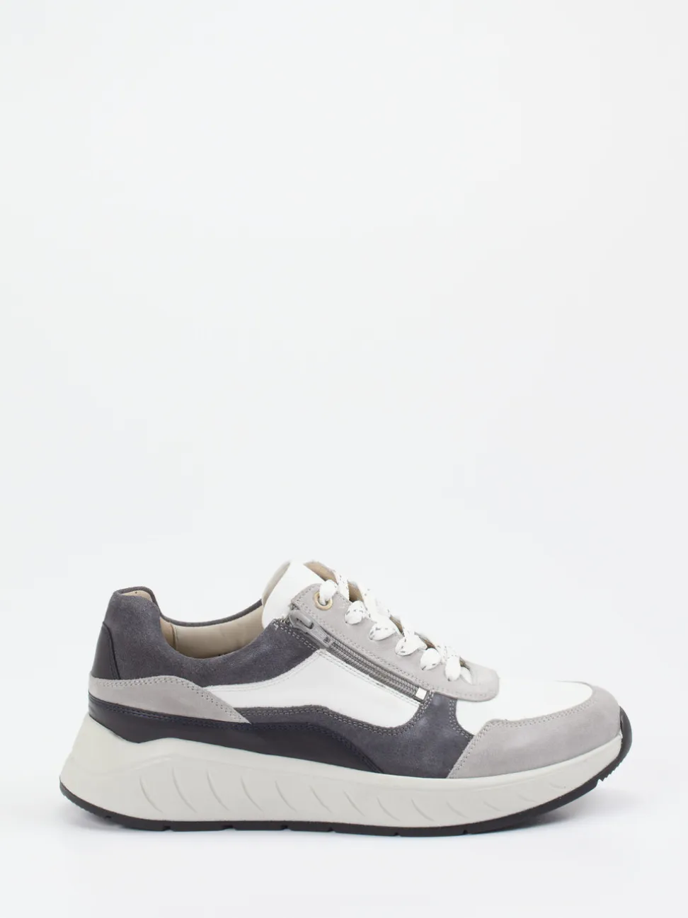 Solidus – Komfort-Sneaker aus Veloursleder grau