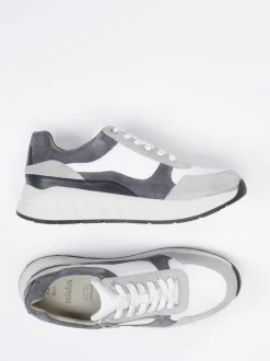 Solidus – Komfort-Sneaker aus Veloursleder grau