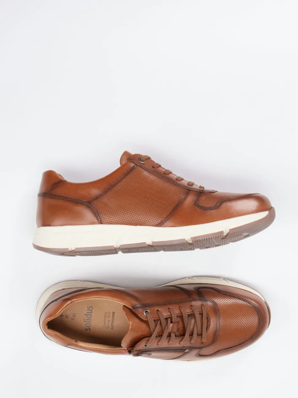 Solidus – Komfort-Sneaker aus Kalbleder braun