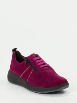 Solidus – Komfort-Sneaker aus Veloursleder Beerenpink