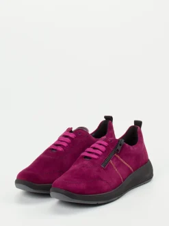 Solidus – Komfort-Sneaker aus Veloursleder Beerenpink