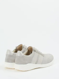 Solidus – Komfort-Sneaker aus Veloursleder hellgrau