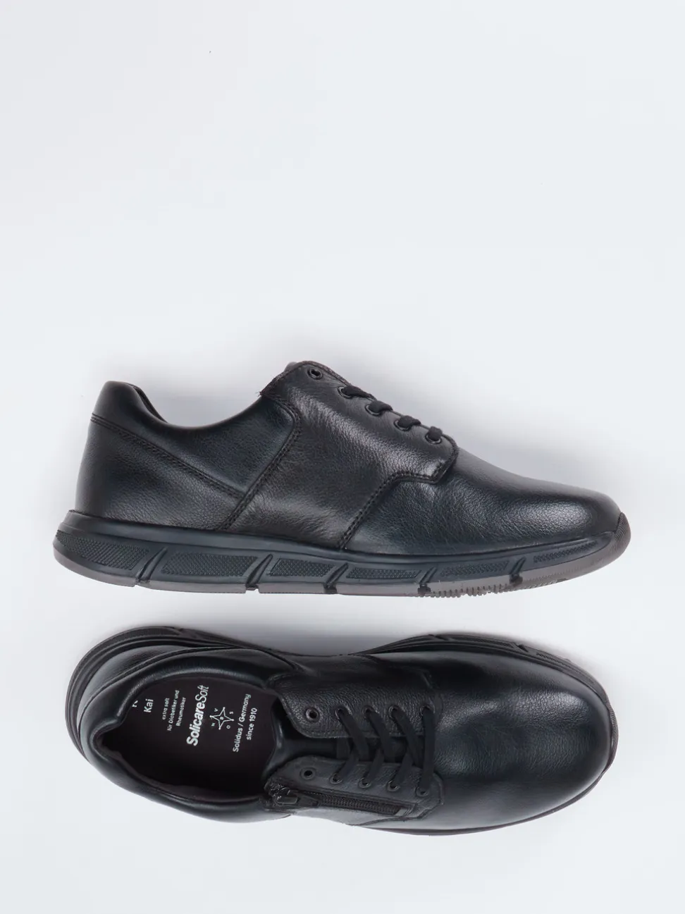Solidus – Komfort-Sneaker aus Kalbleder schwarz