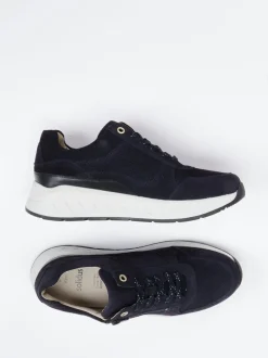 Solidus – Komfort-Sneaker aus Veloursleder Dunkelblau