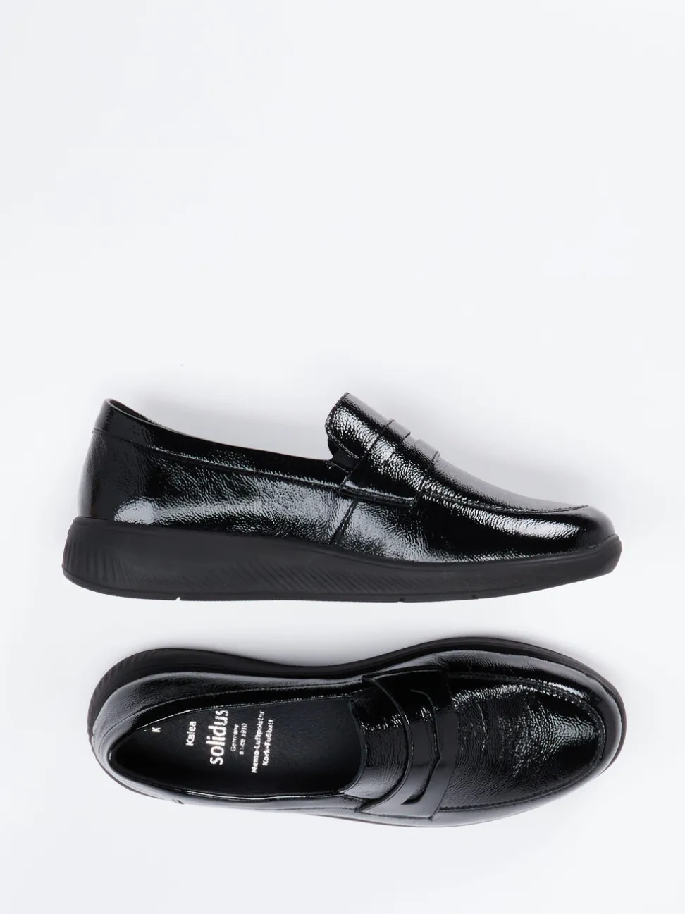 Solidus – Loafer aus Lackleder schwarz glänzend