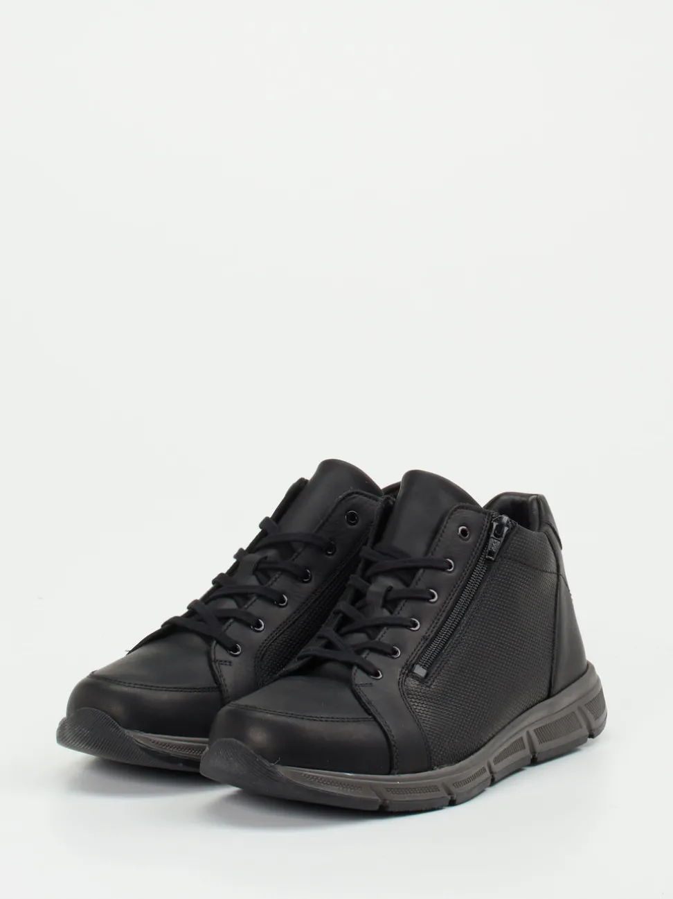 Solidus – Mid-Top Sneaker aus Kalbleder Schwarz