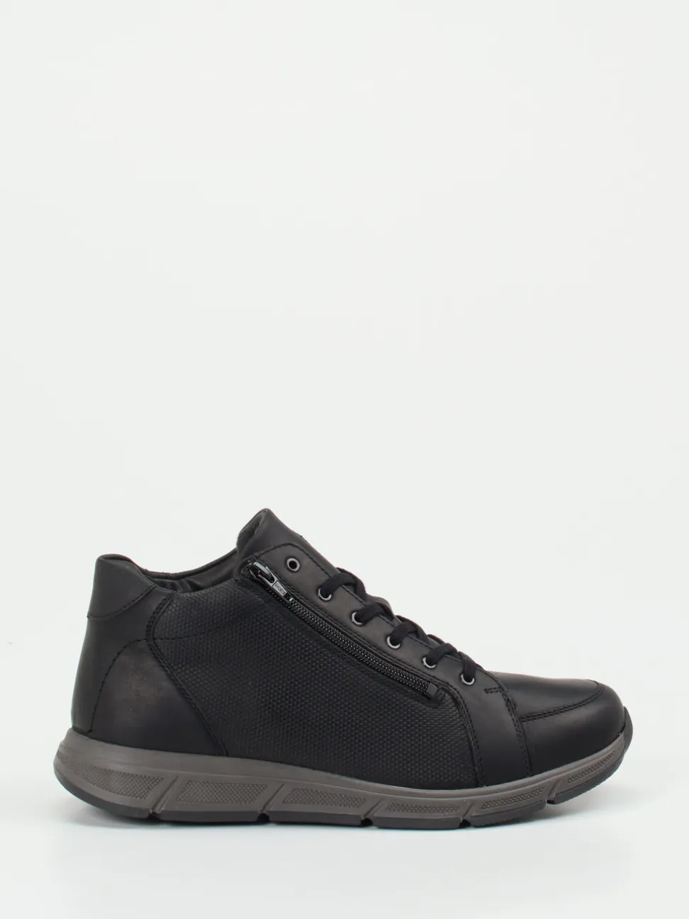 Solidus – Mid-Top Sneaker aus Kalbleder Schwarz