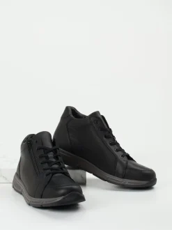 Solidus – Mid-Top Sneaker aus Kalbleder Schwarz
