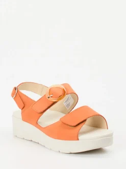 Solidus – Sandale aus Nubukleder Orange