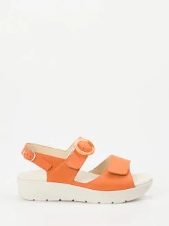 Solidus – Sandale aus Nubukleder Orange