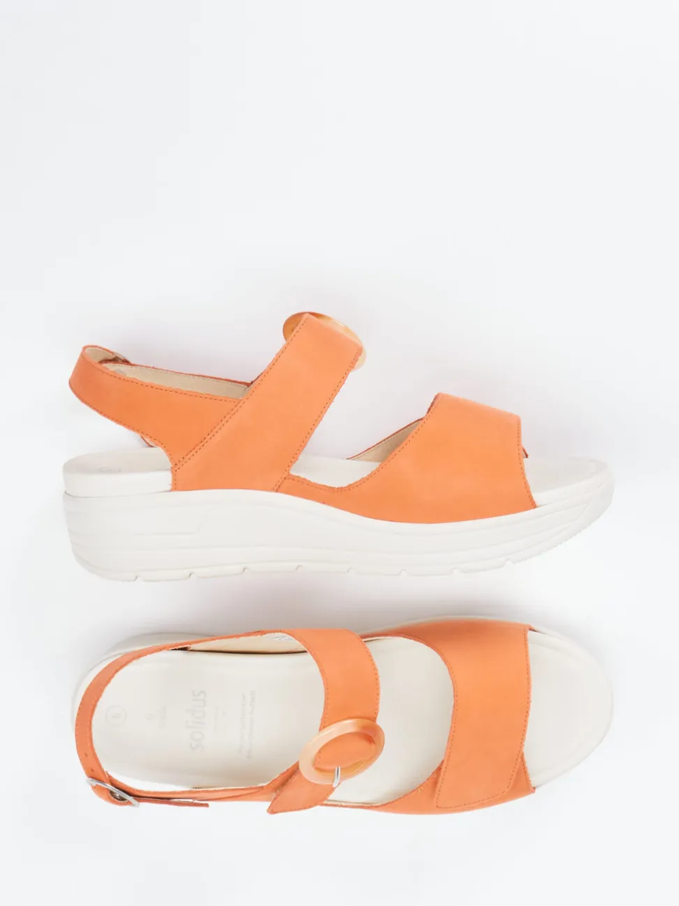 Solidus – Sandale aus Nubukleder Orange
