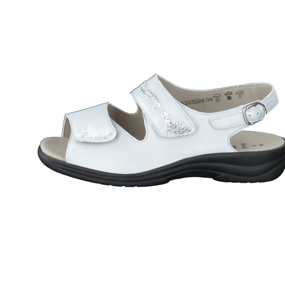 Solidus – Sandalette aus Kalbleder silbergrau