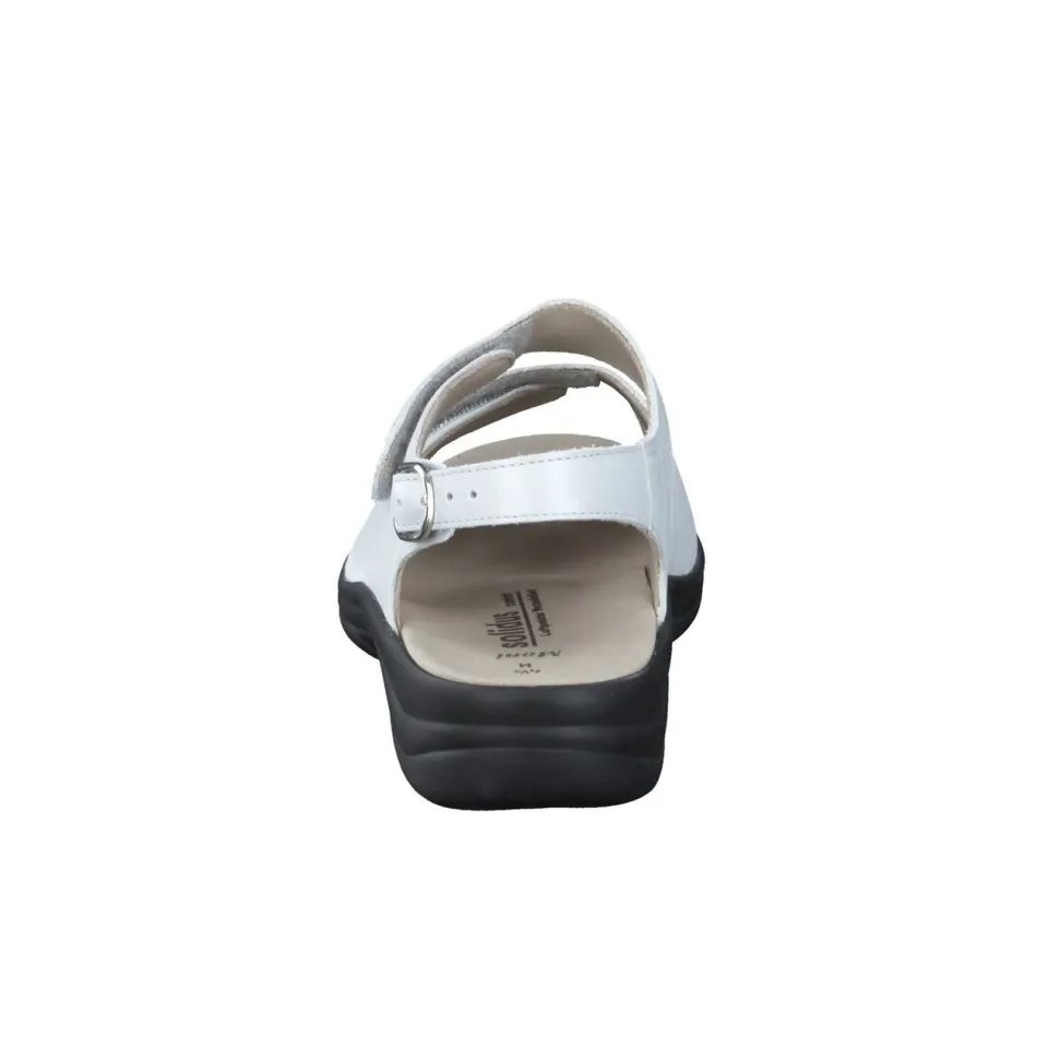 Solidus – Sandalette aus Kalbleder silbergrau